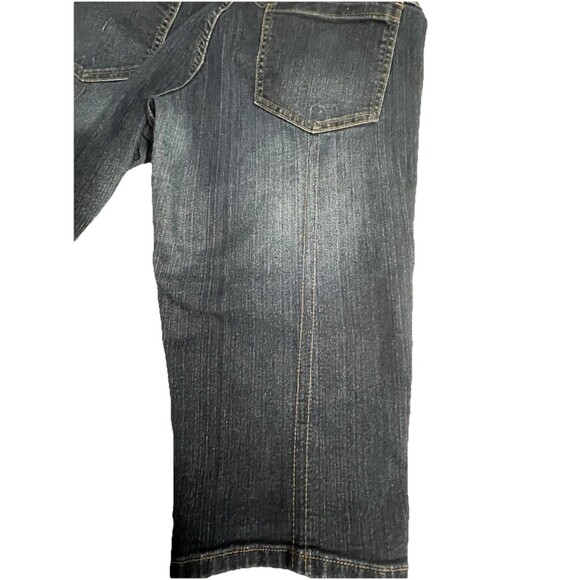 Crest Jeans Women’s Capri Pants Dark Wash Stretch Denim Size 14 Mid Rise - Picture 4 of 15